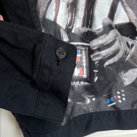 Levis x Star Wars Darth Vader Denim Jean Jacket Black Trucker Mens XL - Picture 3 of 7